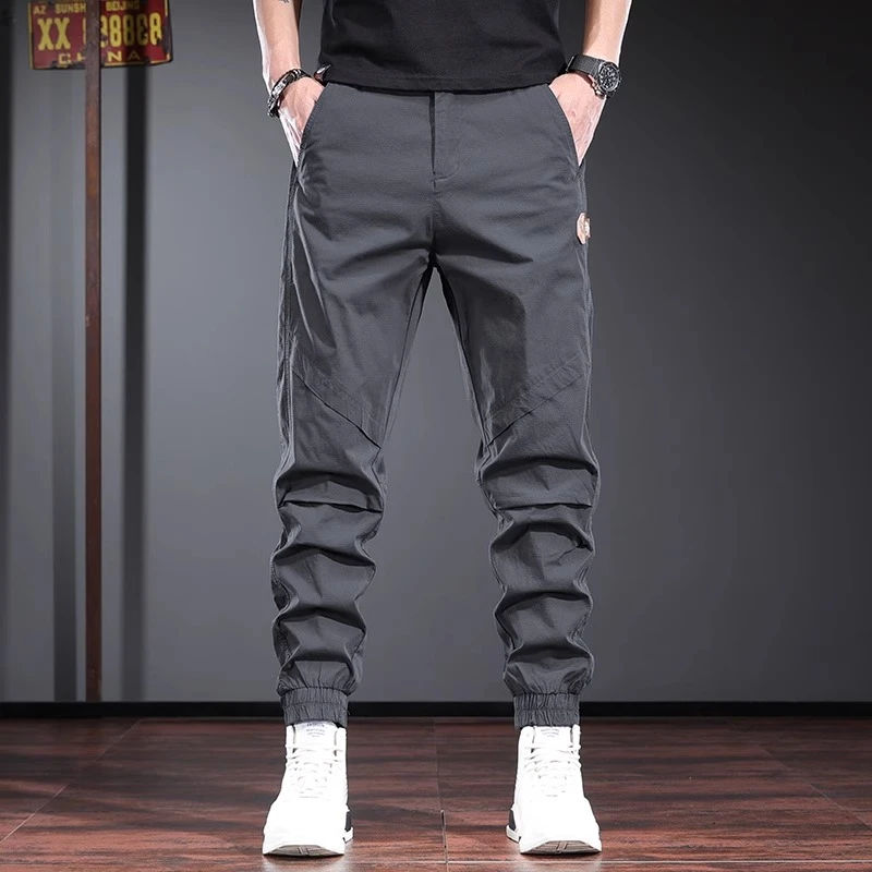 美式工装裤子男春夏季2025新款潮牌宽松大码男士运动束脚休闲裤