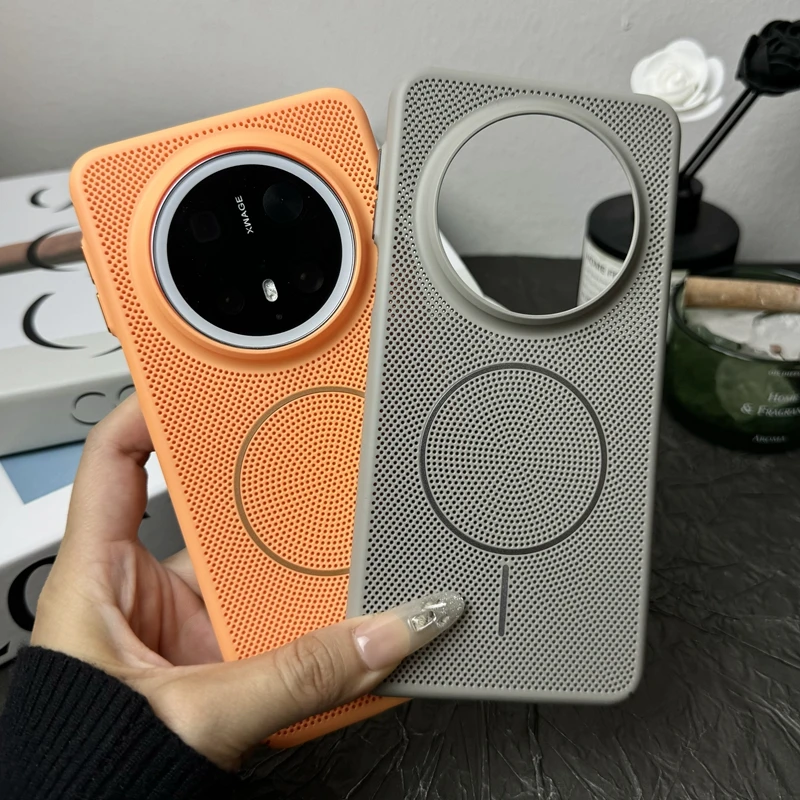 适用于华为Mate70 pro手机壳网红潮牌散热透气镂空高级创新保护套