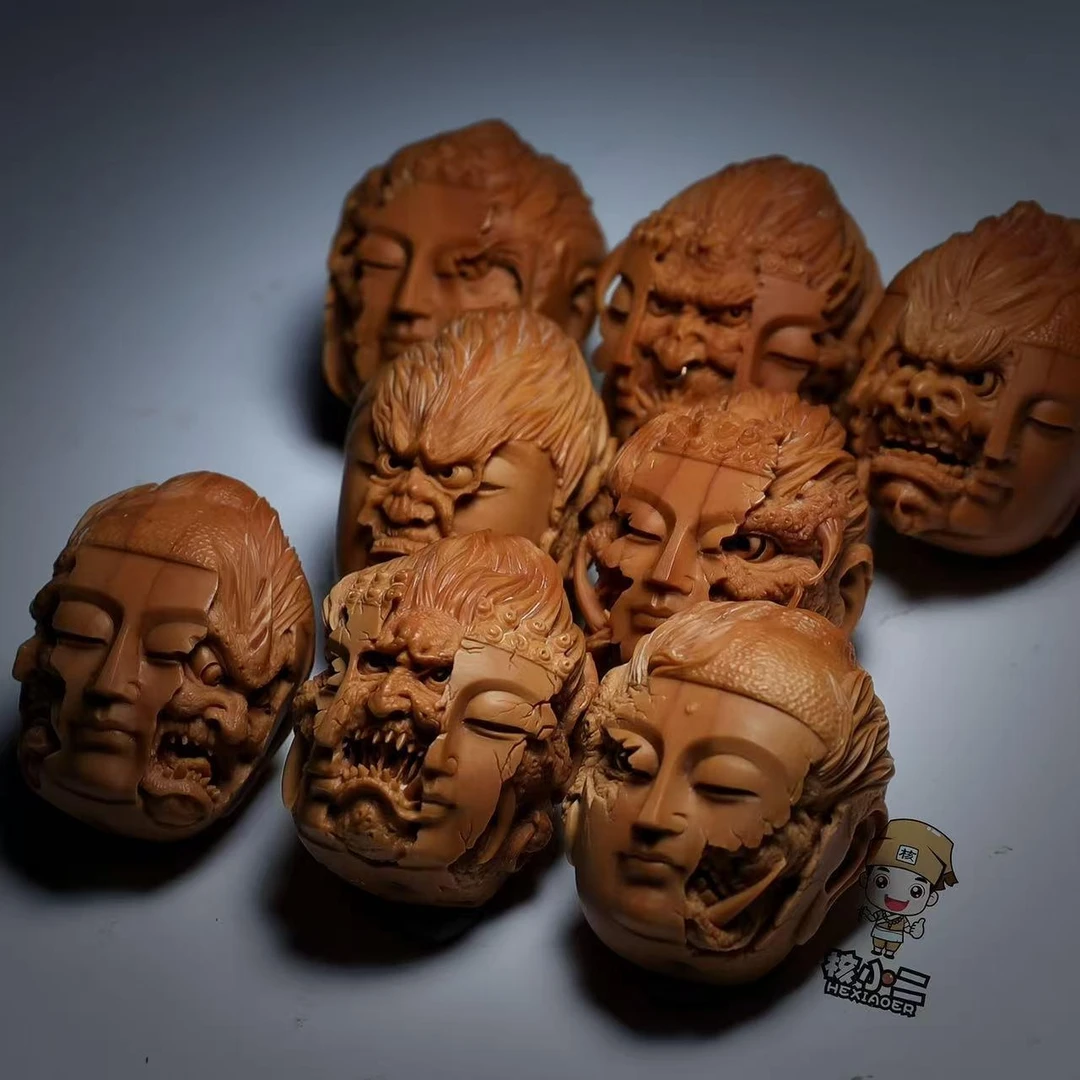 【佛魔之间】茶山王水晶核约2.2cm-一心纯手工橄榄核雕