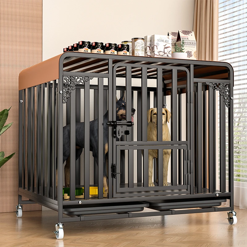 【结实耐用】狗笼子大型犬中型犬金毛室内家用带厕所3.0加粗全管笼