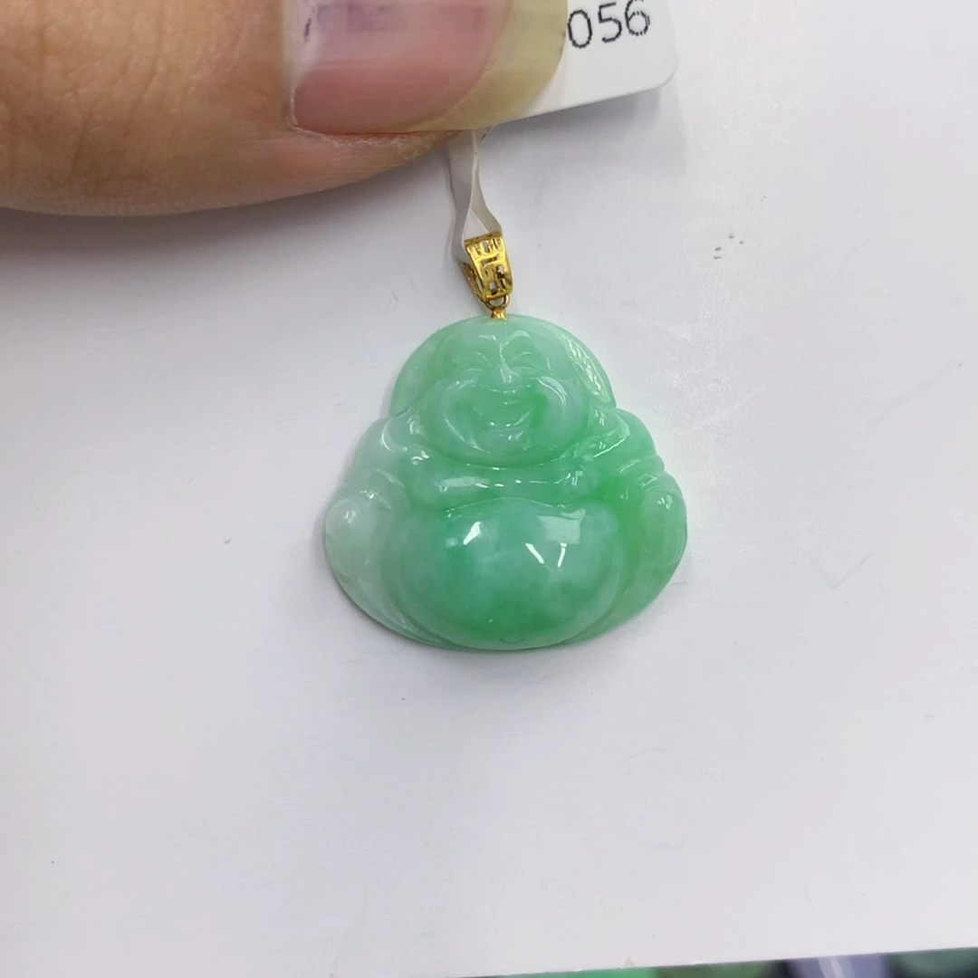 颈饰18K金镶嵌翡翠翡翠