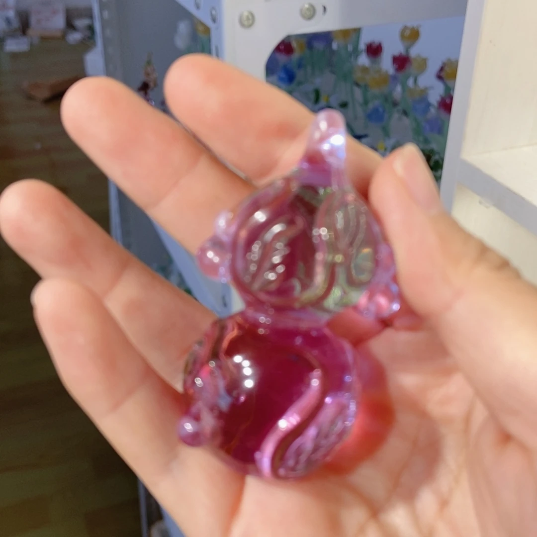 琉璃紫色葫芦摆件