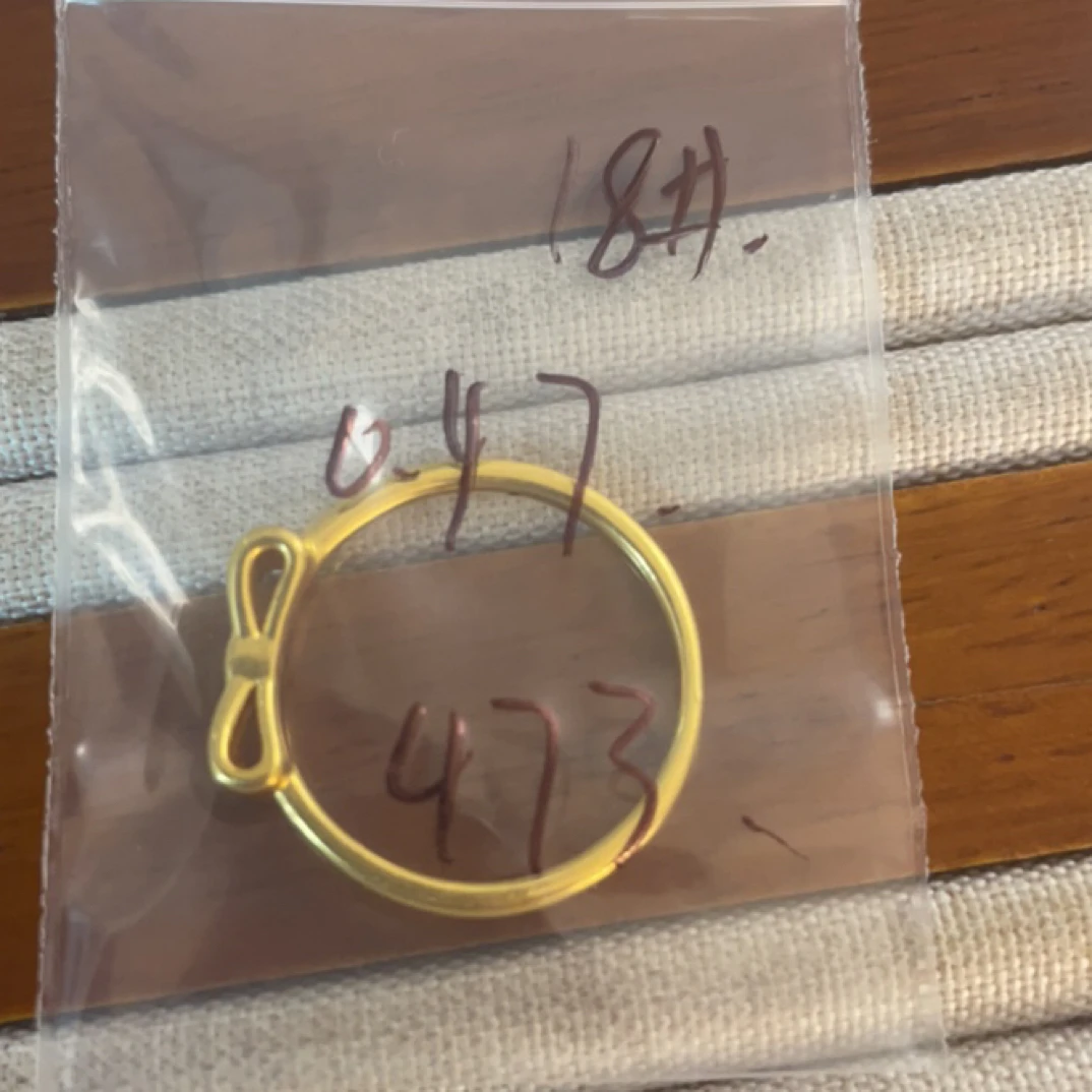 克重0.47 18号 蝴蝶结戒指 足金999