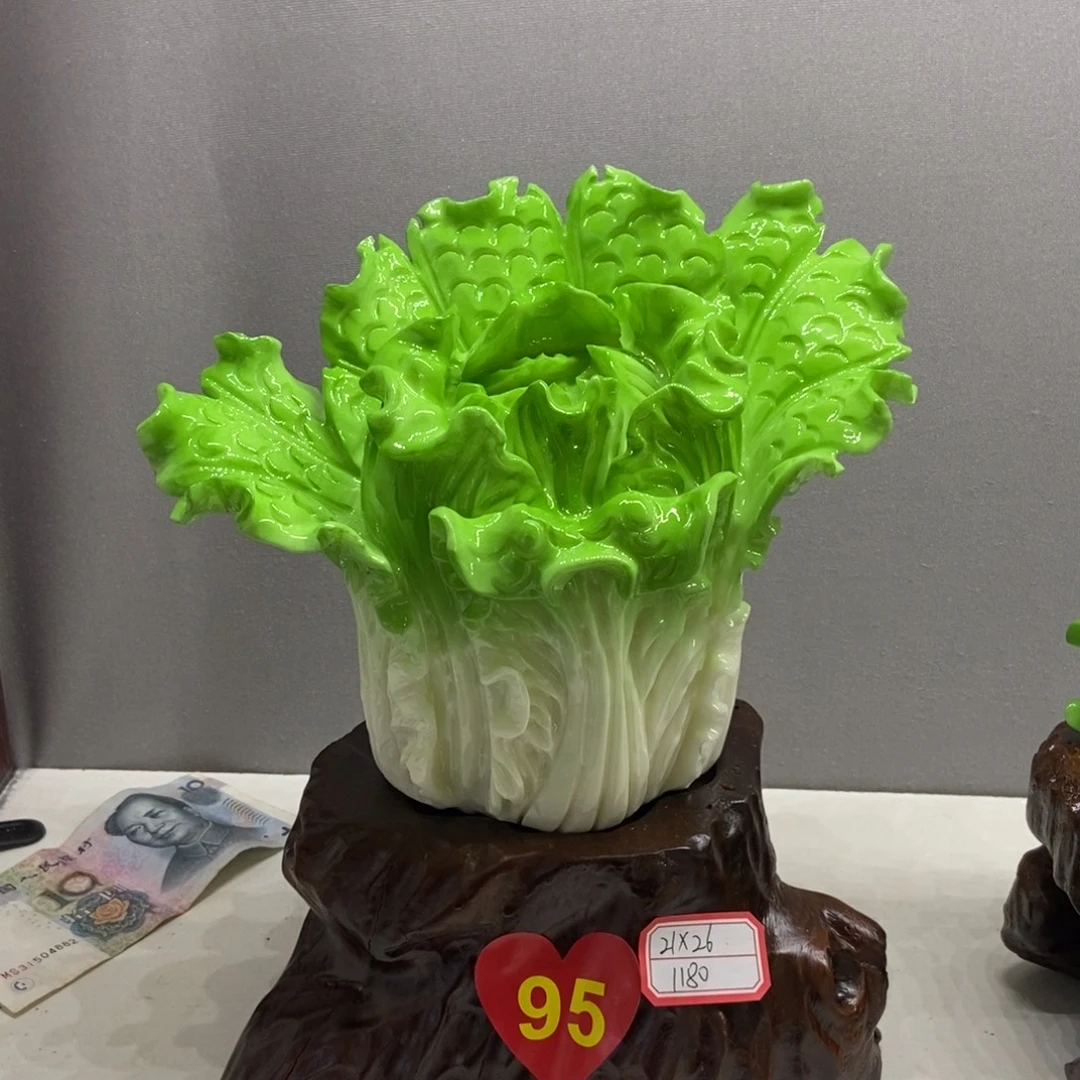 9***物玉白菜摆件家居摆件