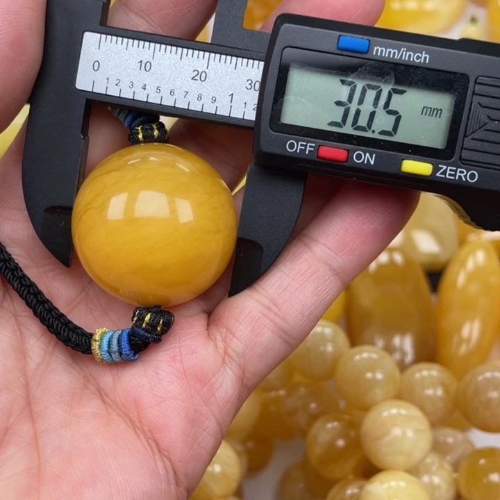 裸石蜜蜡未镶嵌蜜蜡圆珠