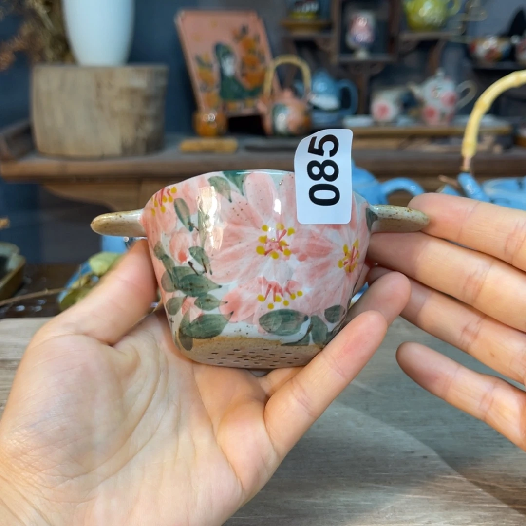 壶素浅陶瓷手工手绘