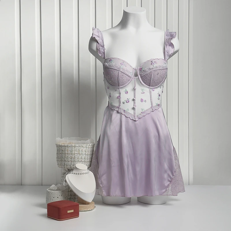 【杜想空间】青年女性吊带短款女纯欲甜美连体宫廷连衣裙睡裙性感