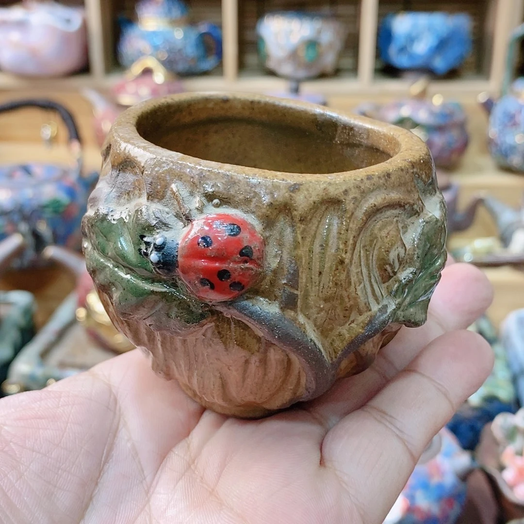 粗陶志野柴烧茶器