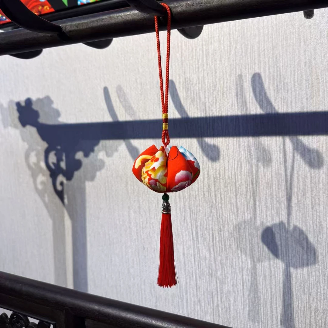 【好运“莲莲”】5年前端午当日采摘艾草非遗手作驱蚊莲花香包挂件