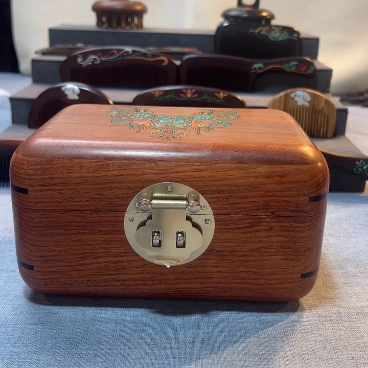 香榧木缅甸花梨木非遗丹青