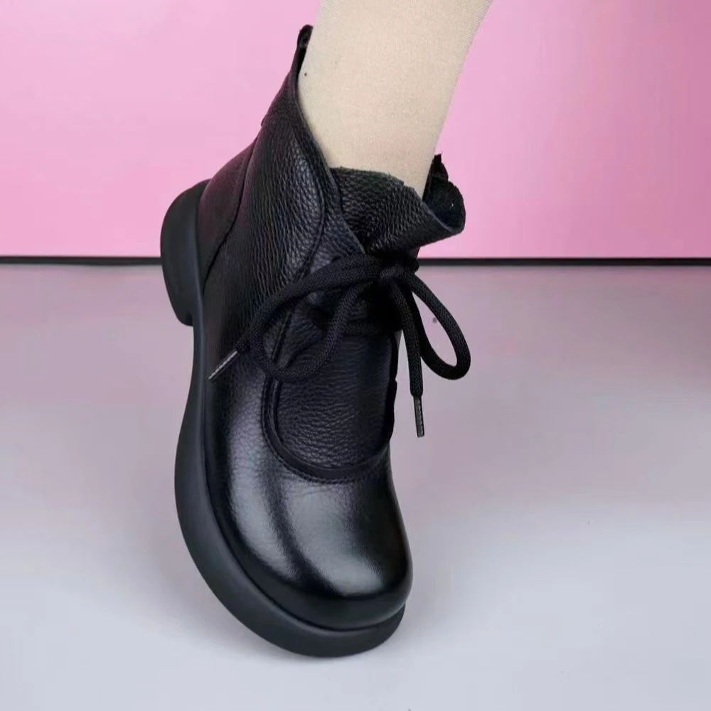 真皮春季新款妈妈单鞋中老年时尚软底轻便防滑舒适百搭女鞋小皮鞋