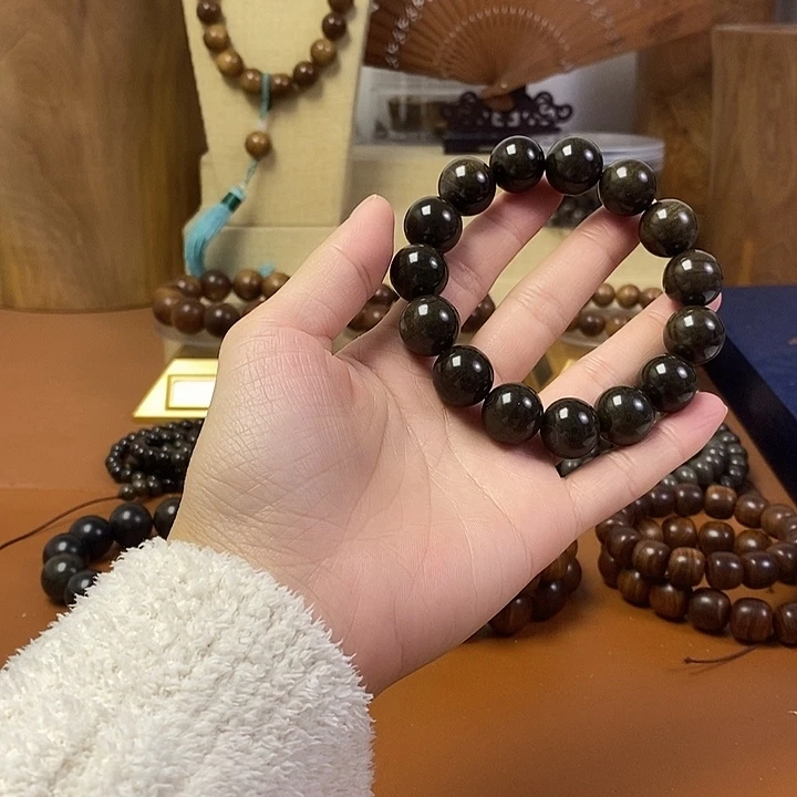 檀香木老山檀香阴沉1.5手串