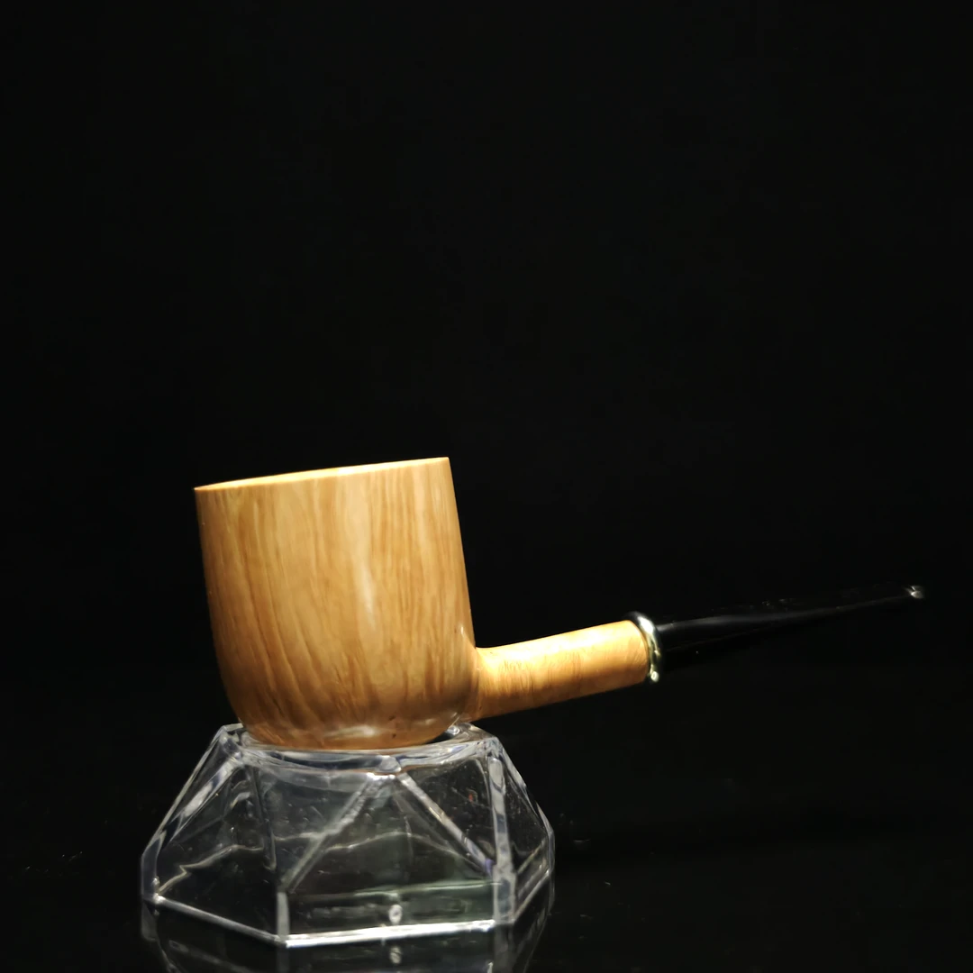 虫二石楠木工作室手作 鹤翎系列·青丝石楠木烟斗
