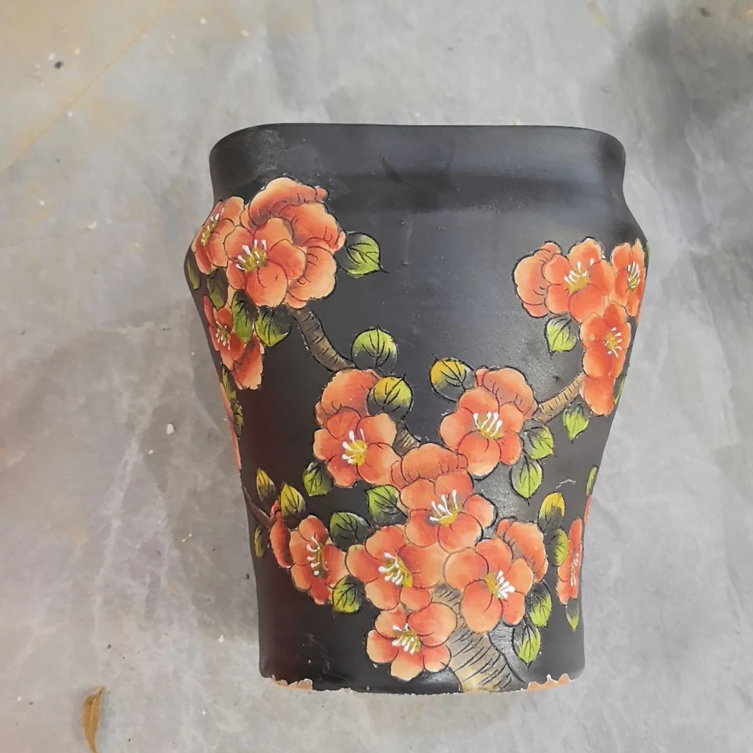 花盆红泥瑕疵处理
