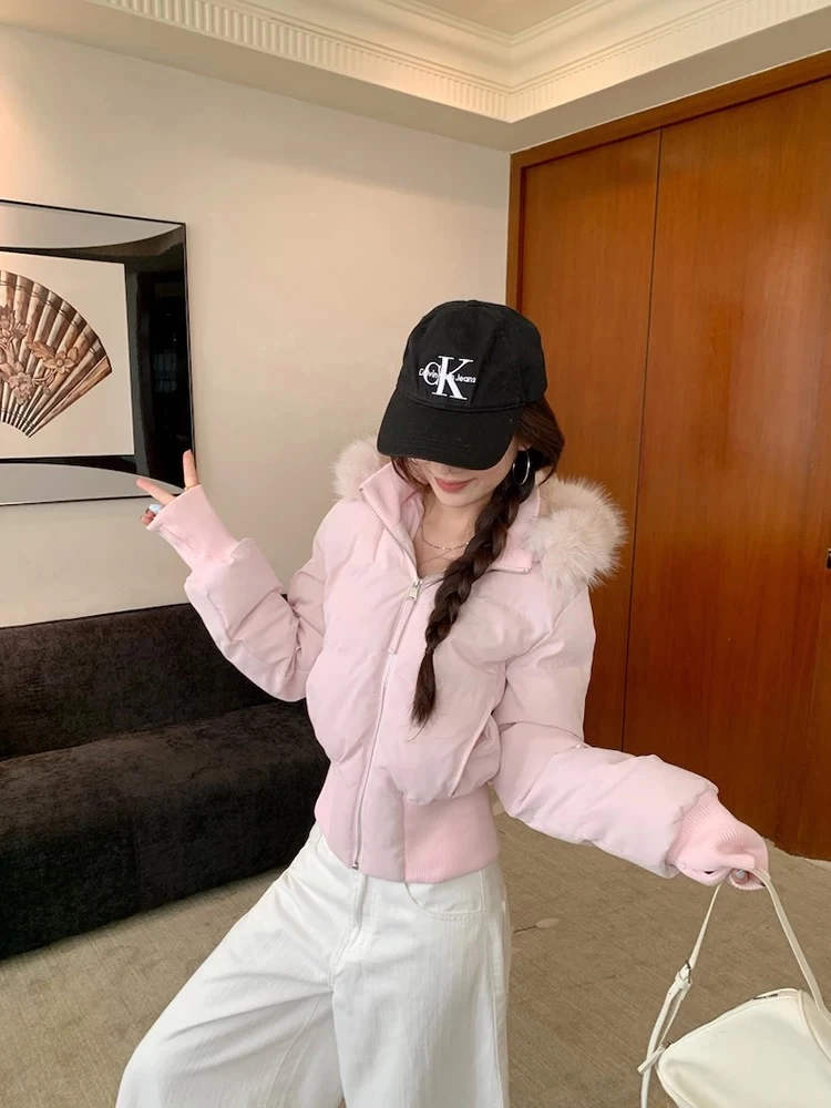 【升级加绒版】小海鸥2025年冬新款棉服小个子短款收腰棉衣外套潮