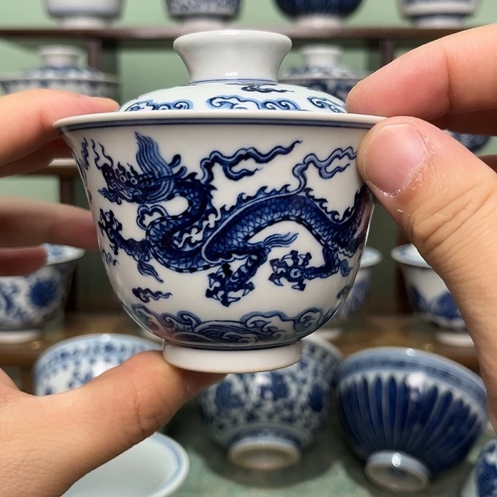 双龙盖碗盖下140毫升