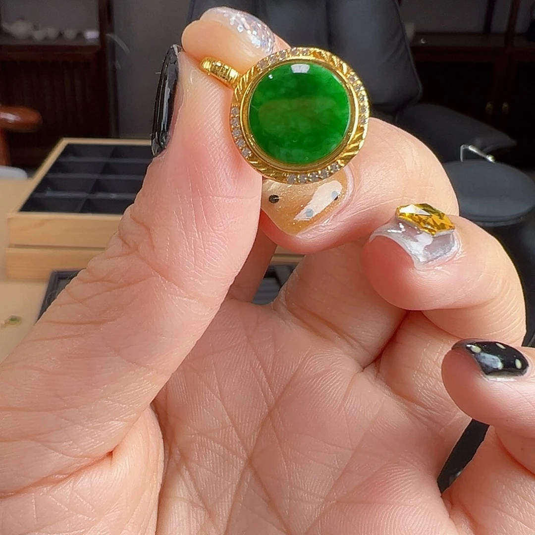 翡翠银S925镶嵌颈饰吊坠