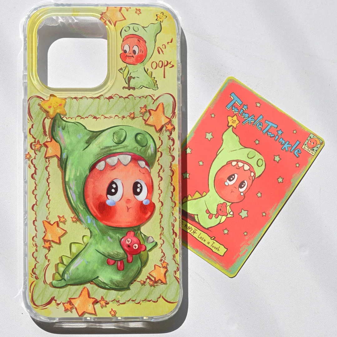 【为壳婷留】创新模内注塑双层立体图按键全包四角防摔普通手机壳