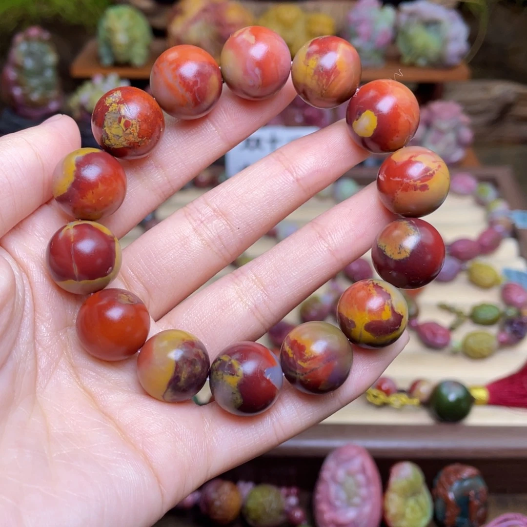 ࿚***.玛瑙/玉髓未镶嵌手串盐源玛瑙稀有铁皮包浆串