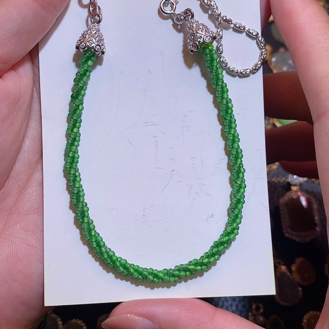 翡翠银S925镶嵌项链