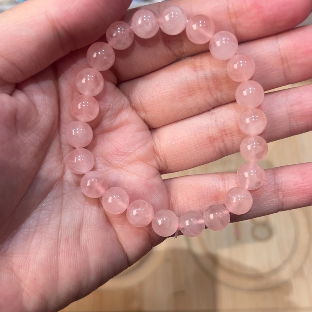 水晶手串未镶嵌粉水晶8m