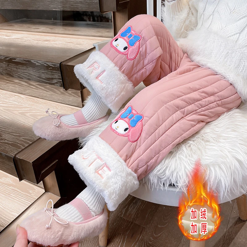 女童棉裤冬季一条过冬儿童秋冬款韩版加厚夹棉女宝宝冬装加绒裤子