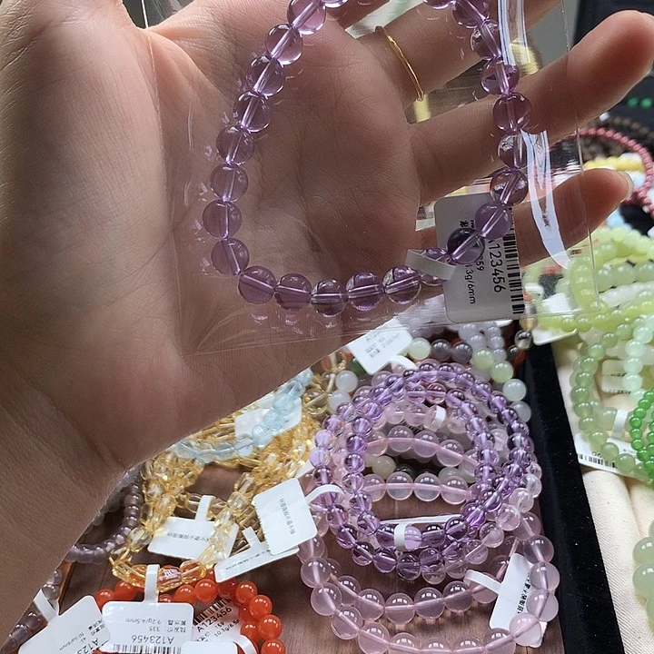 联***姐紫晶未镶嵌手链紫水晶