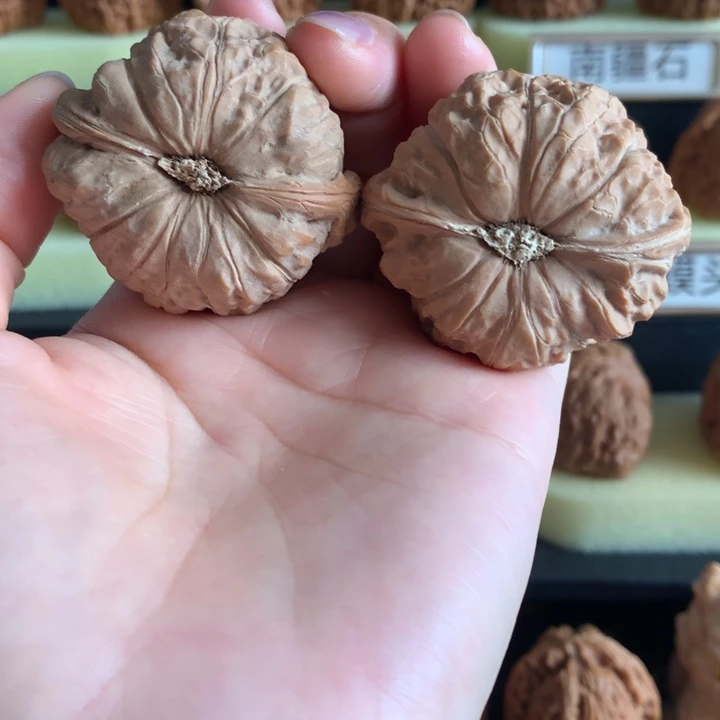 桃核把件文玩南瓜白茬45有修