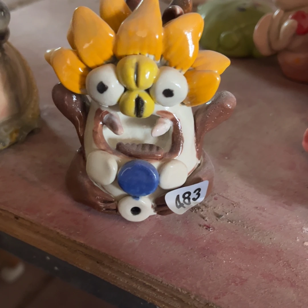 摆件纯手工抽象陶瓷摆件微瑕483