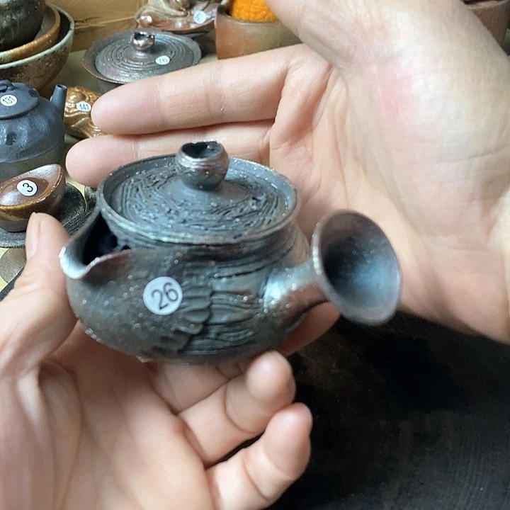 杯手工粗陶、柴烧茶器