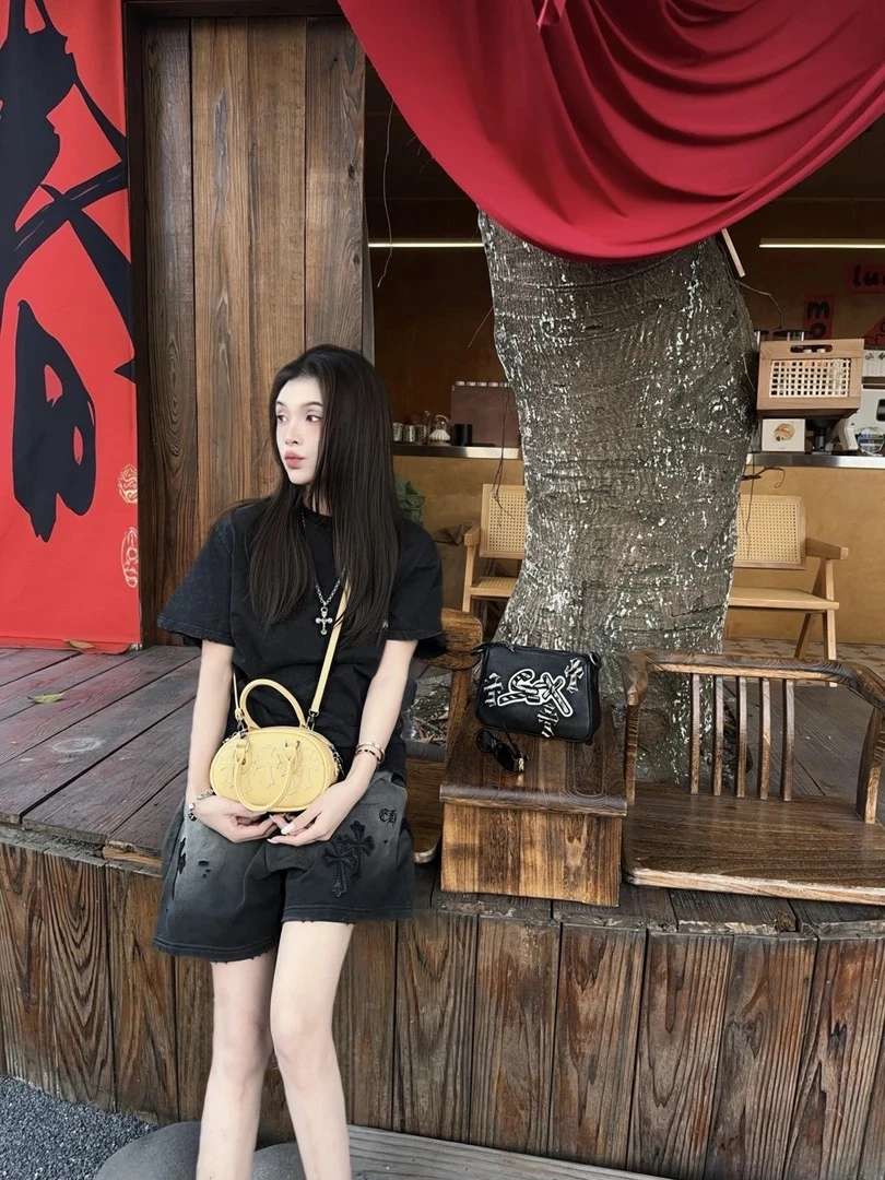 Rebornmoi【重工定制】重工刺绣短袖夏季休闲(男女同款)DX386