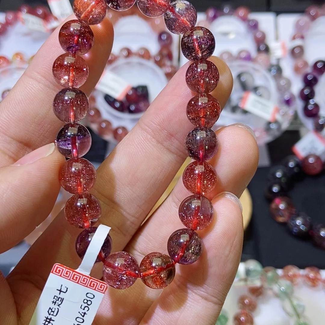 未镶嵌手链水晶金沙红超七9.5