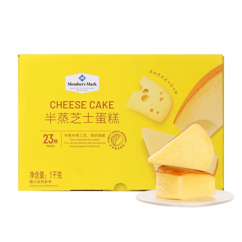 【山姆选购】Member’s Mark 半蒸芝士蛋糕1kg（京东/顺丰）快递