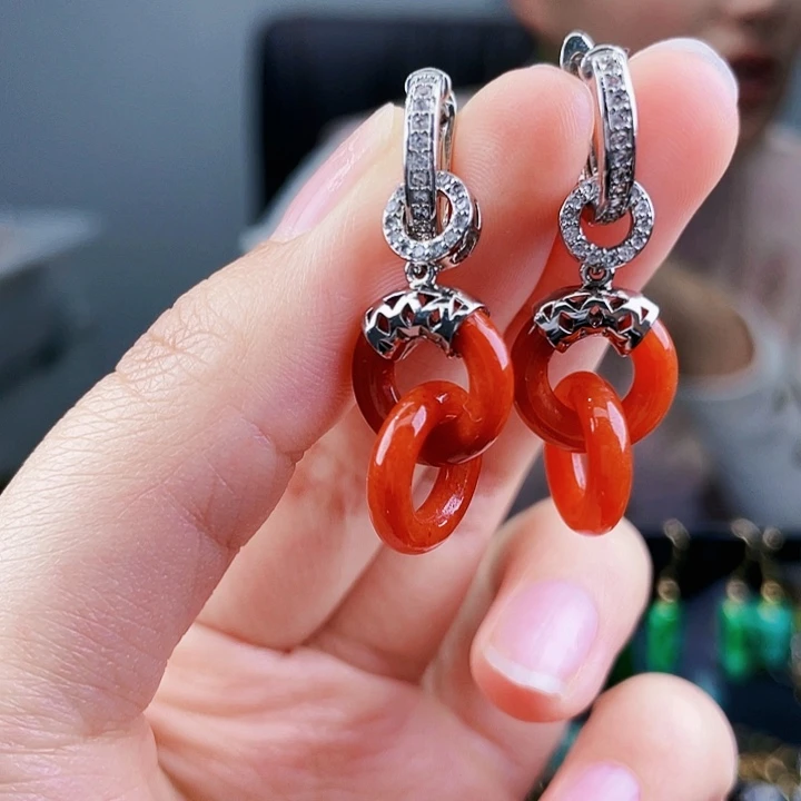 翡翠耳饰未镶嵌饰品