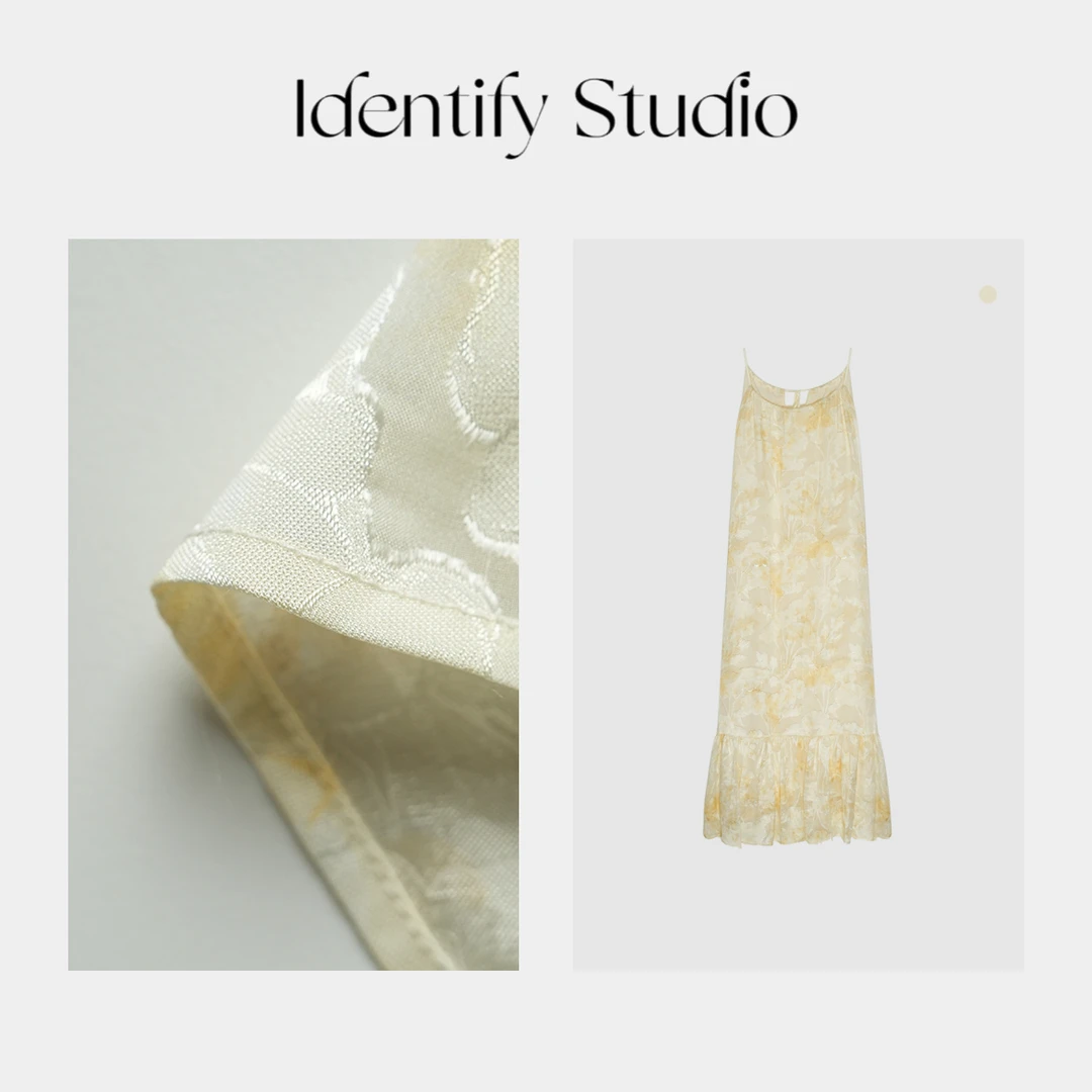 香香【安藤】提花裙新中式长裙无袖连衣裙