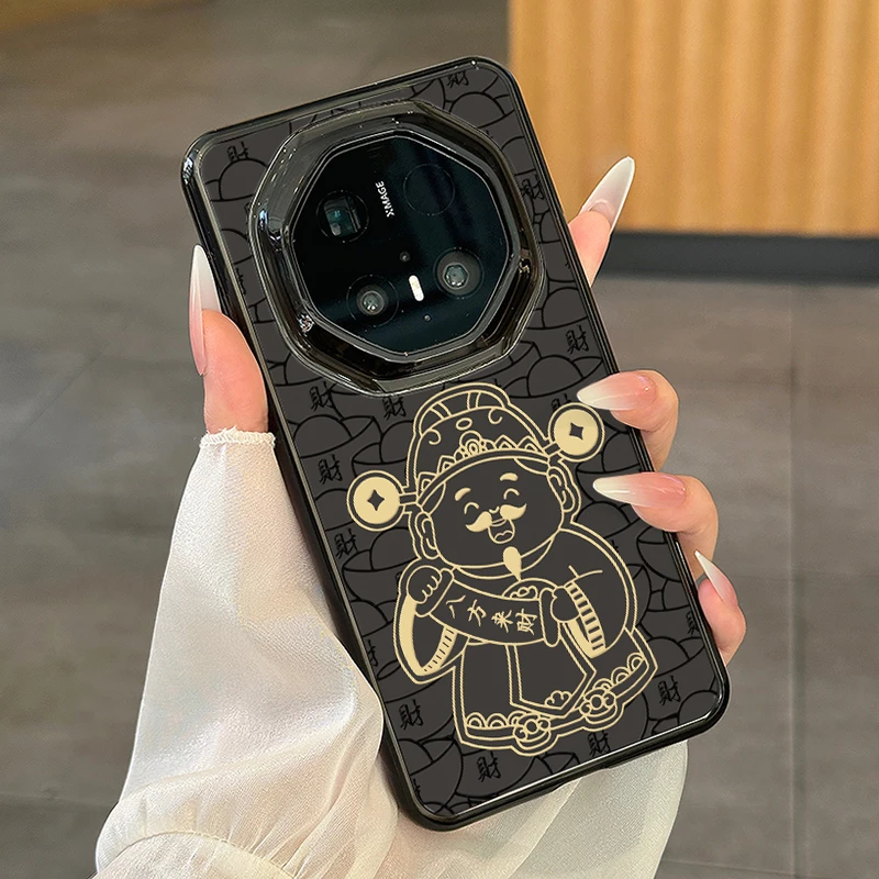 适用于华为mate70RS非凡大师手机壳卡通创意华为手机壳财神爷防摔