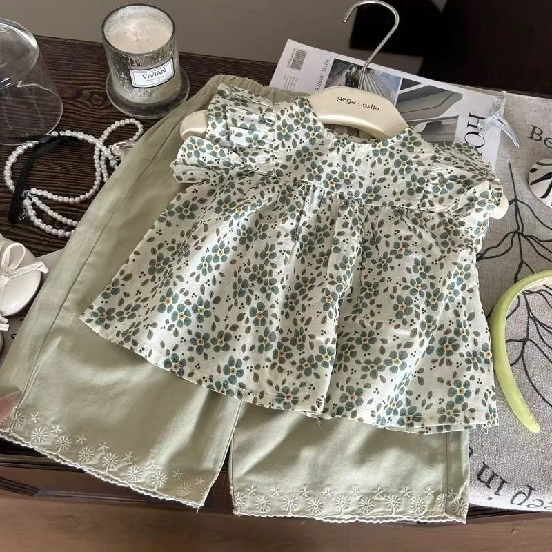 女童夏装套装2025新款洋气韩版女宝宝时髦百搭夏季两件套A0-7