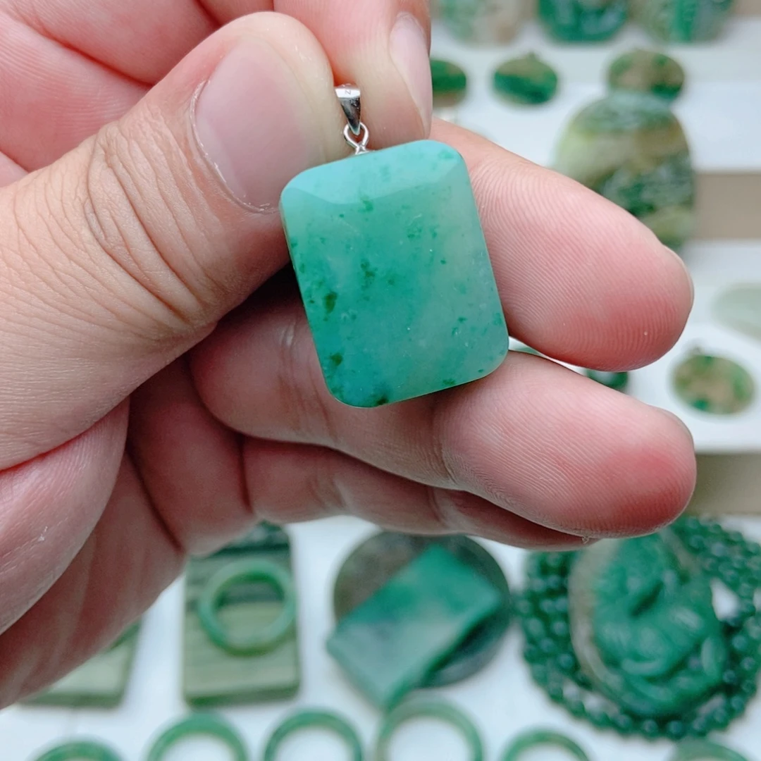 嘴****银S925镶嵌独山玉挂件