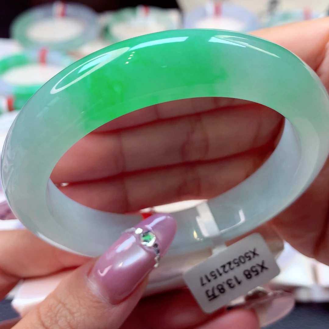 未镶嵌手镯翡翠正圈14号66