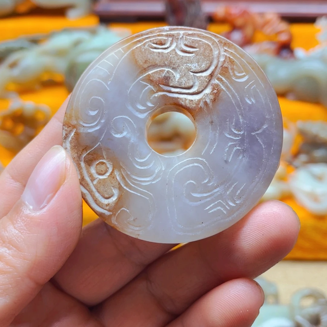 白玉菩提吊坠摆件