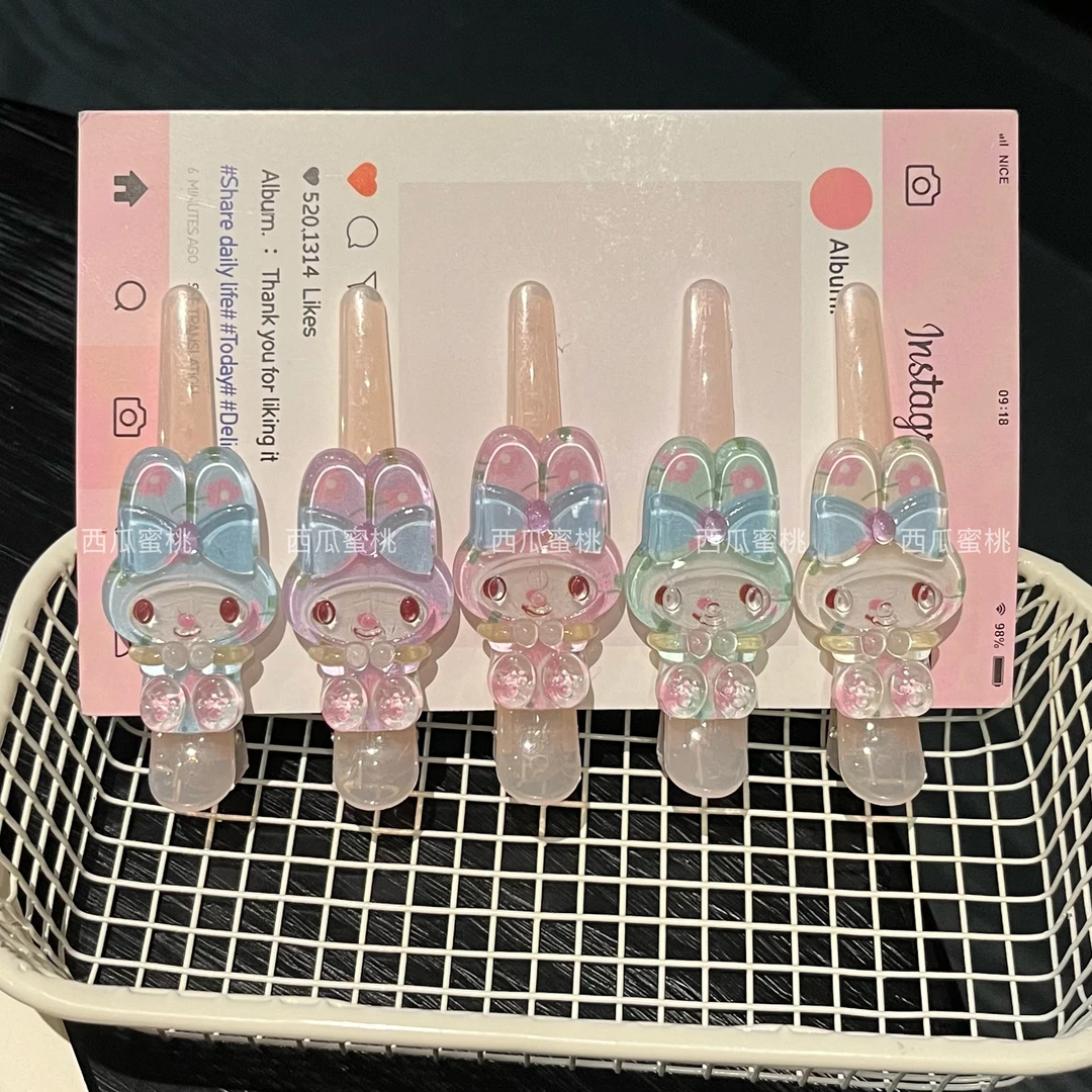 清透碎花美乐蒂刘海夹可爱少女心甜美发夹发饰碎发夹侧边刘海夹女