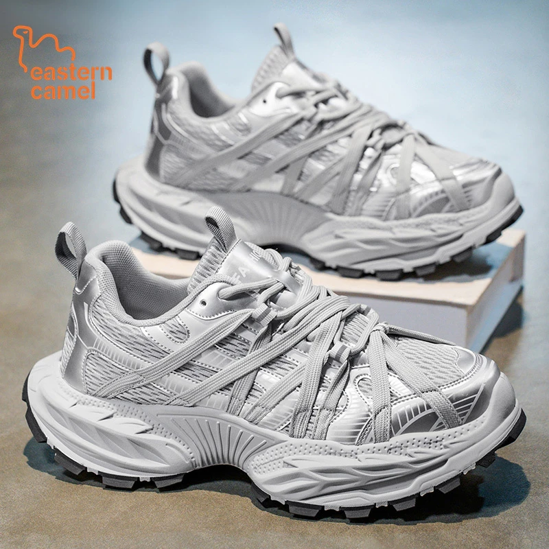 东方骆驼潮牌老爹鞋男透气网面休闲运动痞帅潮流男鞋大牌网红潮鞋