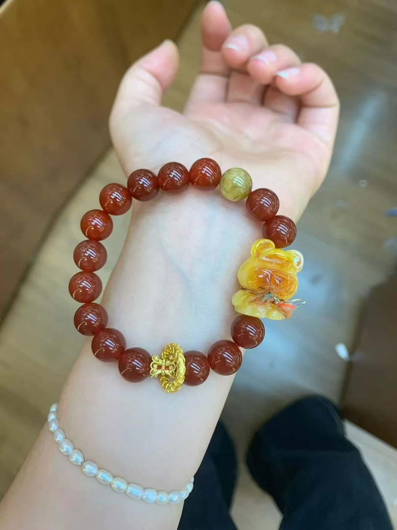 手链 2025新款乾坤圈招财转运珠小熊手串轻奢高级感气质百搭手串