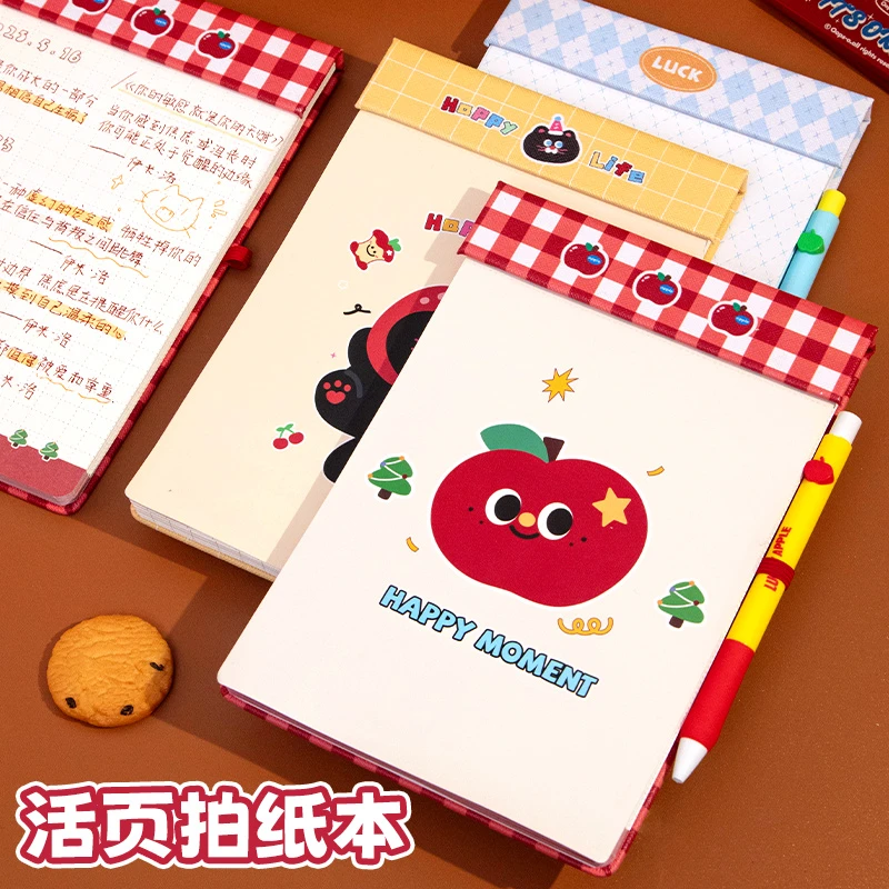 原创插画！拍纸本上翻活页本A5高颜值ins风便签本记事本可拆卸替换