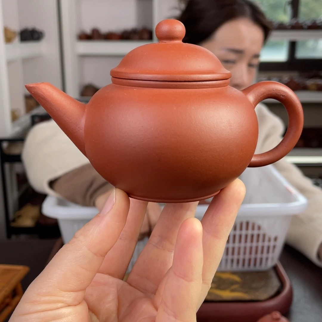 紫砂茶壶红清水大水平180cc