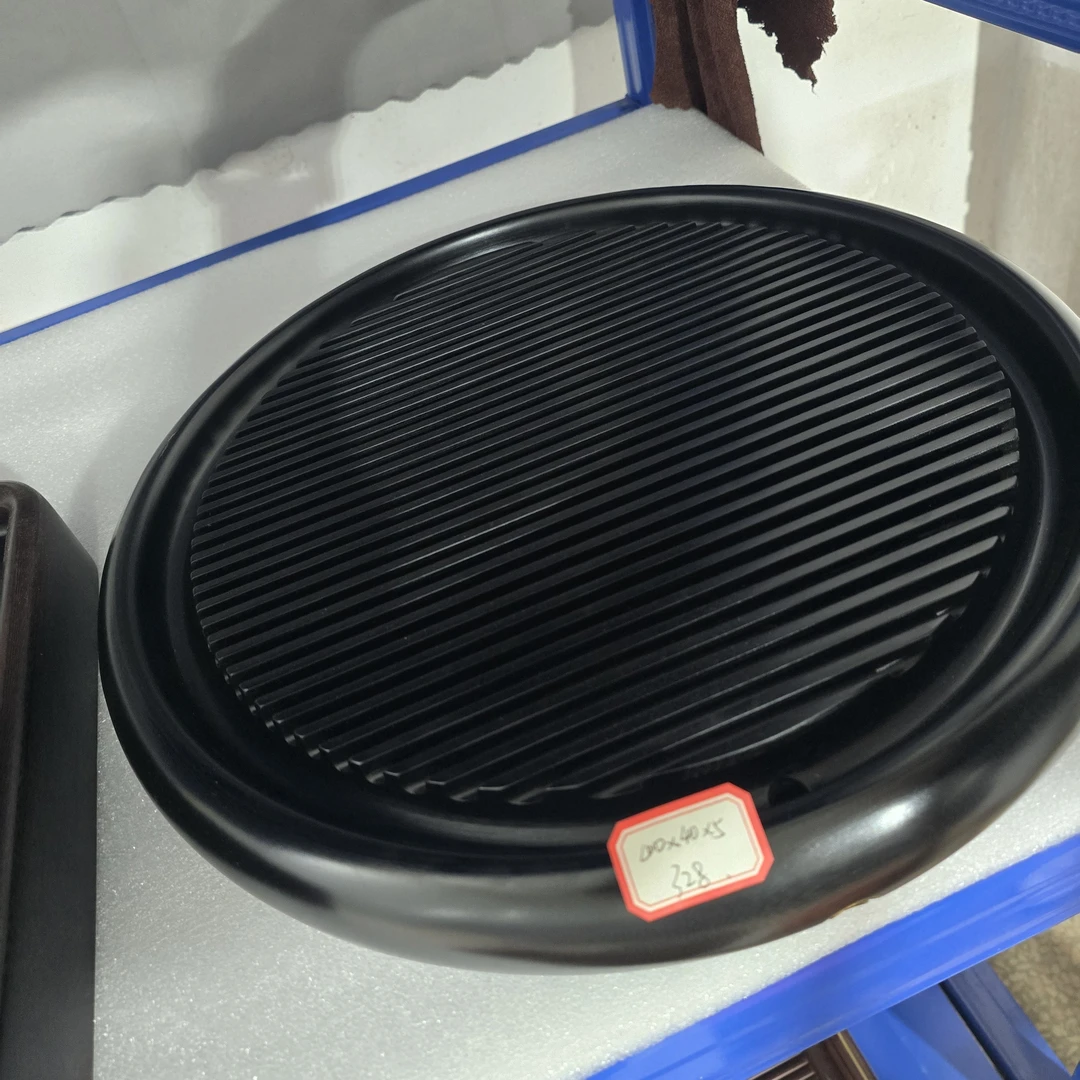 博观40×40×5电木茶盘排水整块家用客厅办公室茶台
