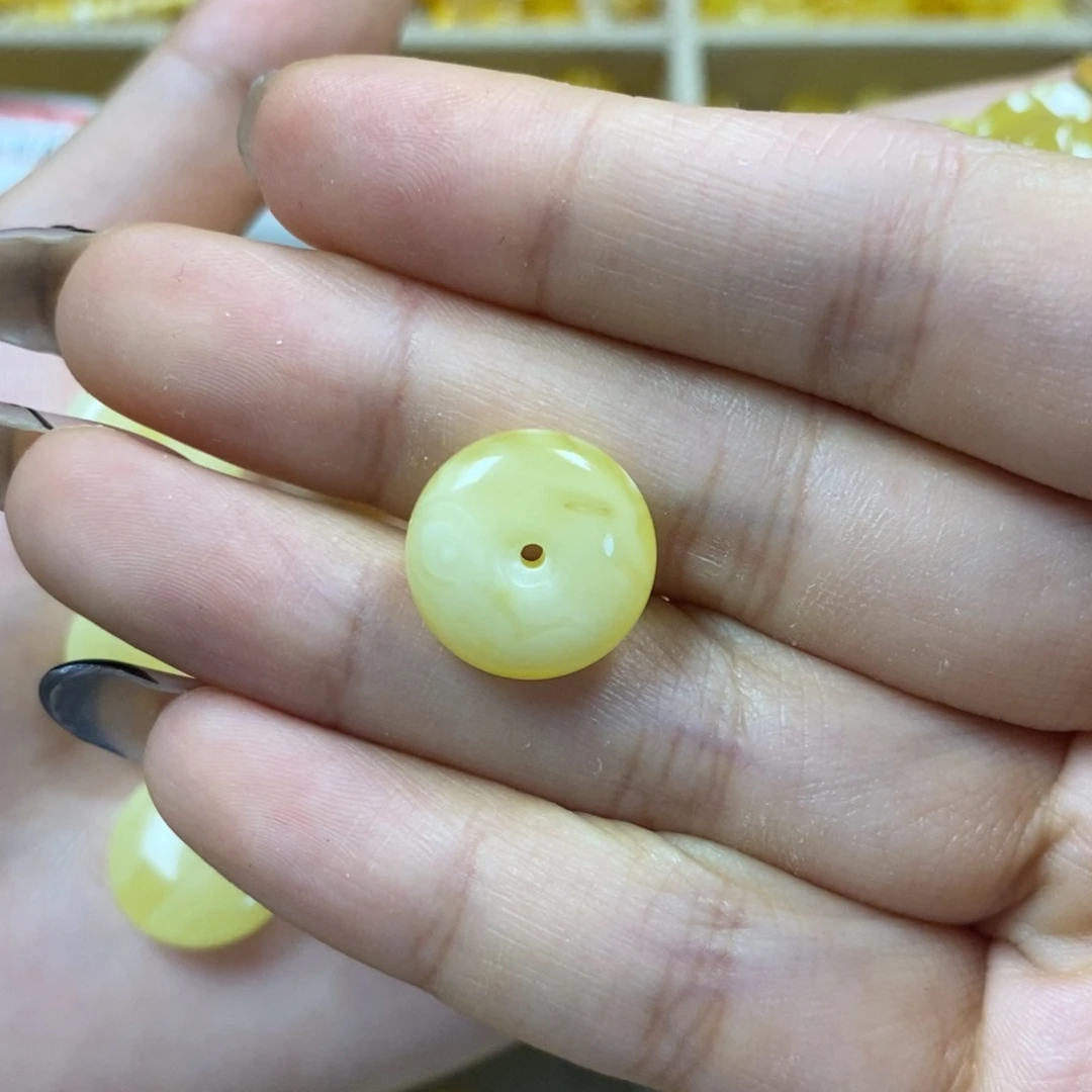 未镶嵌颈饰琥珀@*y平安扣