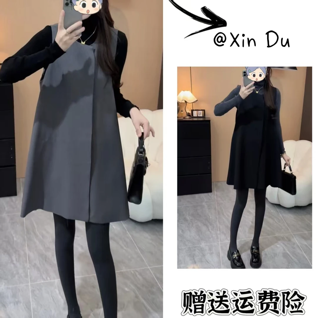 2025秋季新款时尚显瘦气质女士网红洋气两件套百搭款D23017