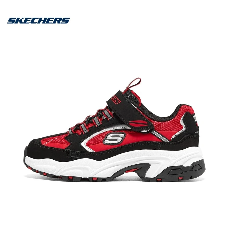 Skechers斯凯奇新年男大童魔术贴熊猫鞋复古老爹鞋欧码童鞋98170L