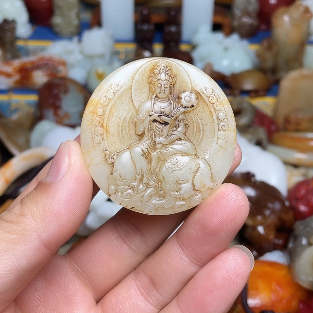 和田玉未镶嵌挂件